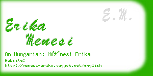 erika menesi business card